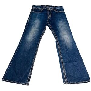 Rock 47 Wrangler Jeans Mens 34x32 Denim  Bootcut Cowboy Western Rodeo Country